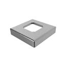 Edelstahl Abdeckrosette 108 x 108 mm 50 x 50 mm, V4A matt gebürstet